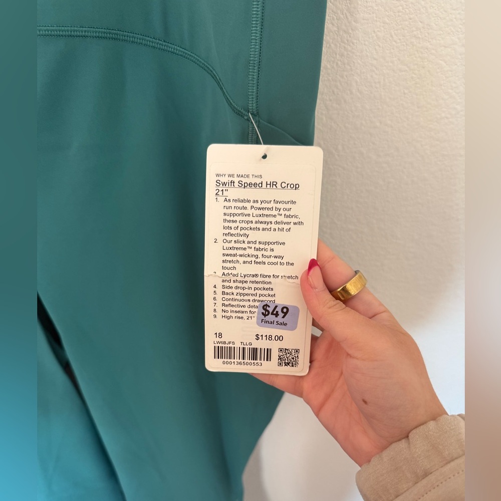 Lululemon swift speed crop 21” - Picture 3 of 5
